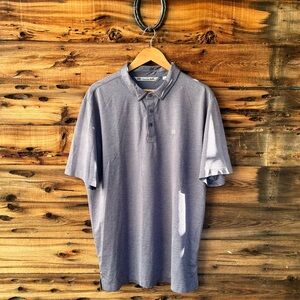 TRAVIS MATHEW | Men's Gray Blue Polo Shirt XL